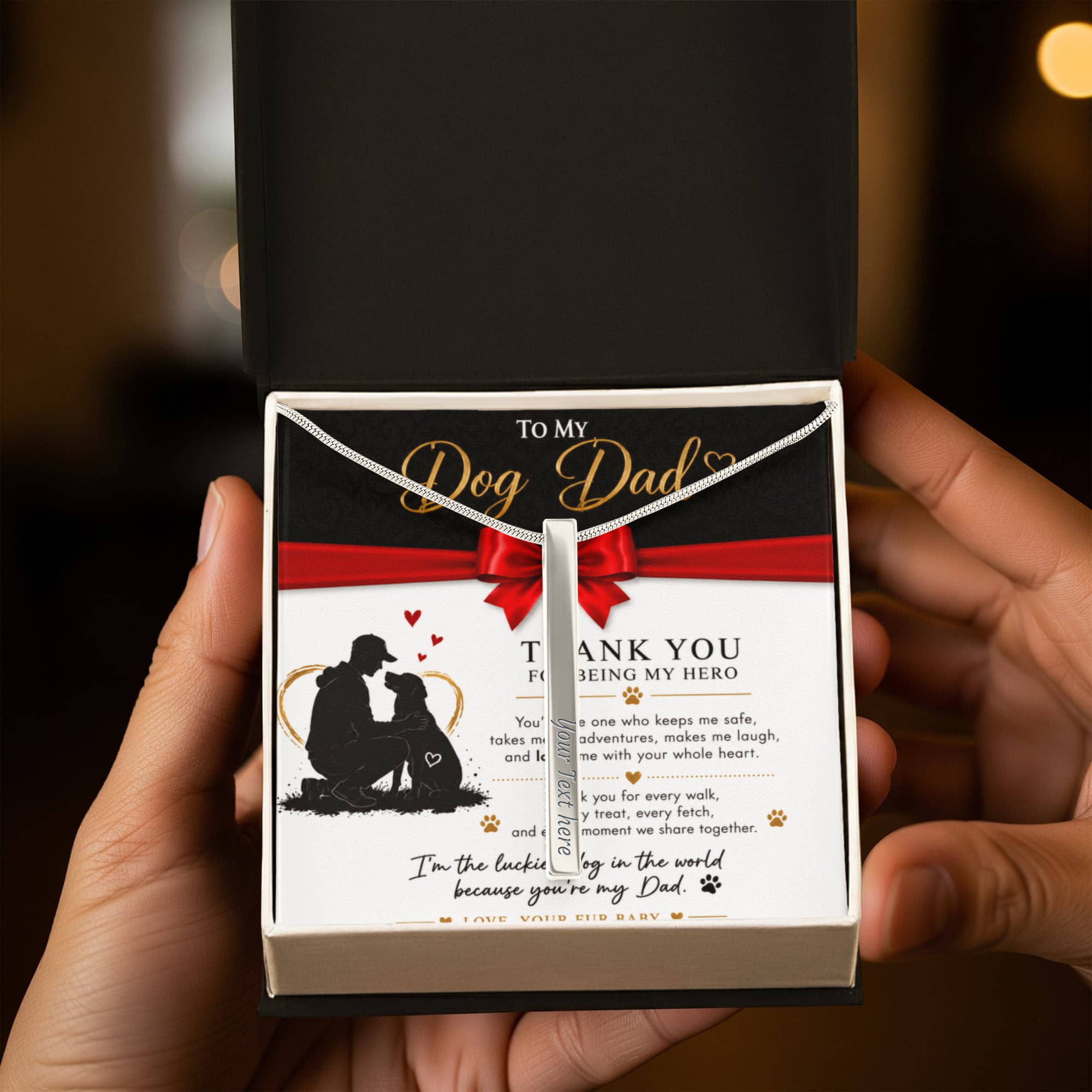 To My Dog Dad Necklace