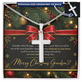 Personalized Cross Necklace for Grandson – Meaningful Christmas Gift of Faith & Love