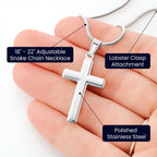 Personalized Cross Necklace for Grandson – Meaningful Christmas Gift of Faith & Love