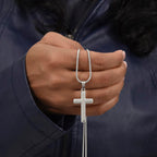 Personalized Cross Necklace for Grandson – Meaningful Christmas Gift of Faith & Love
