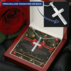 Personalized Cross Necklace for Grandson – Meaningful Christmas Gift of Faith & Love