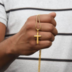 Personalized Cross Necklace for Grandson – Meaningful Christmas Gift of Faith & Love