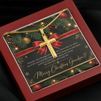 Personalized Cross Necklace for Grandson – Meaningful Christmas Gift of Faith & Love