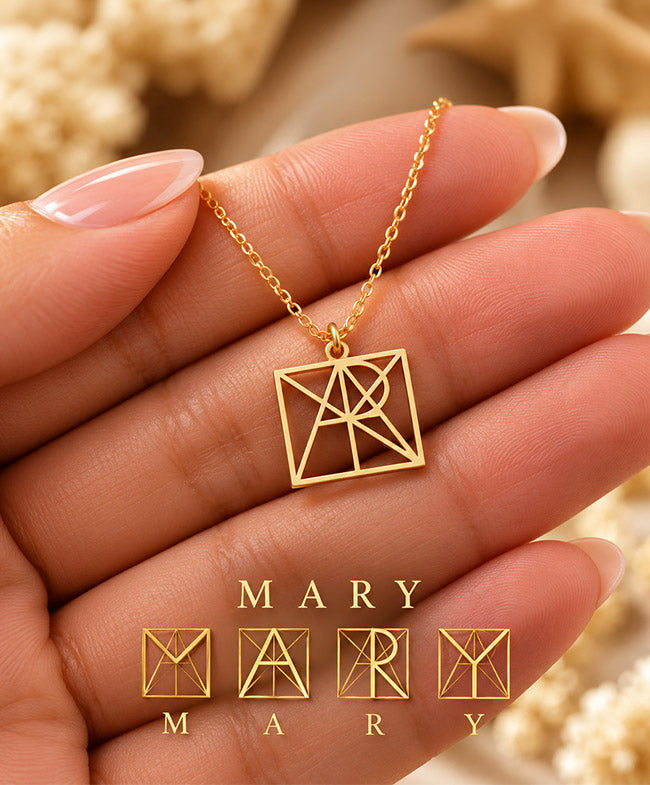 Custom Monogram Name Necklace – Your Name, Reimagined